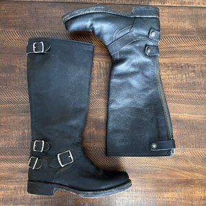 Frye Veronica Back Zip Boot, Black